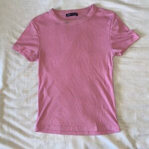 Zara Pink Short Sleeve Tee